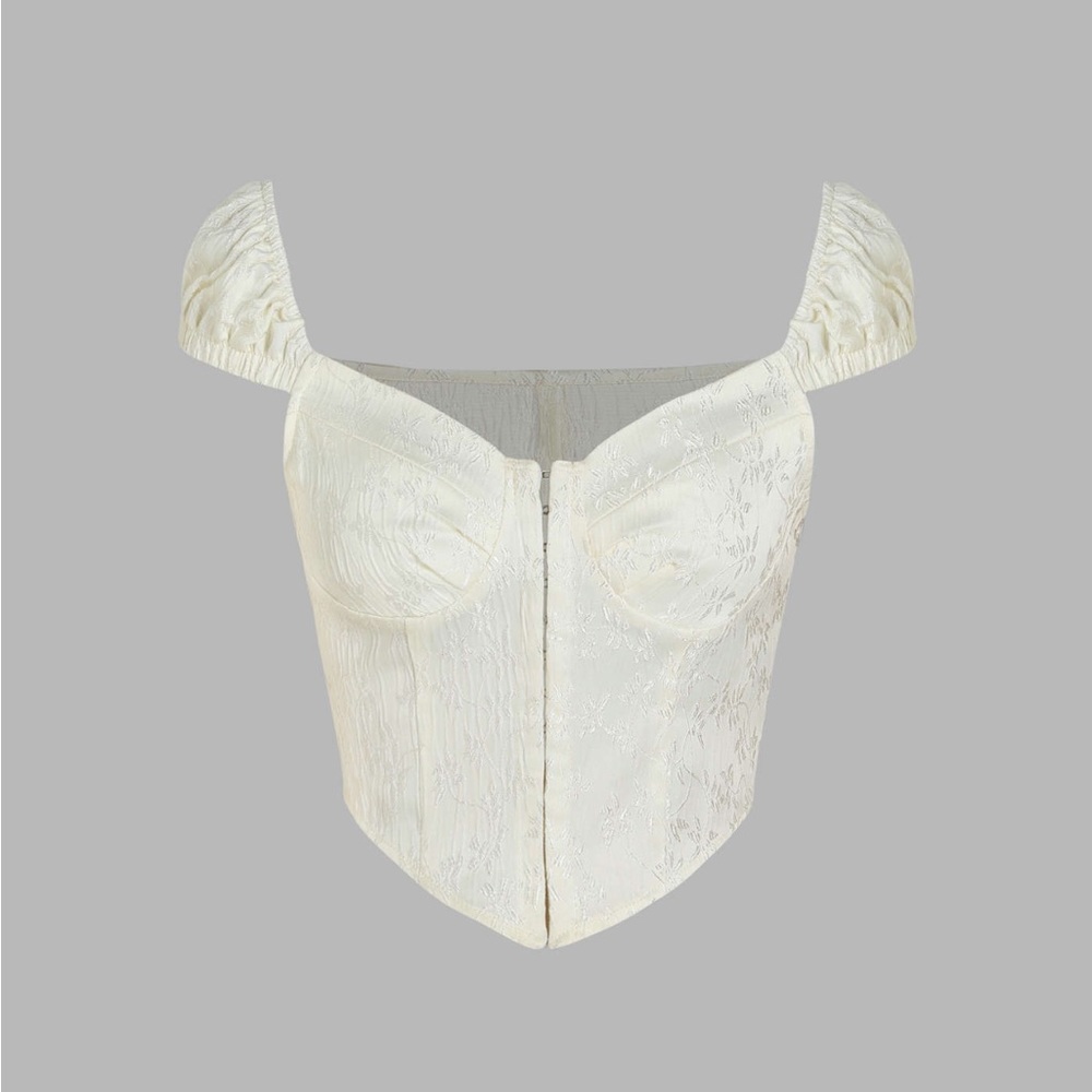 White corset top